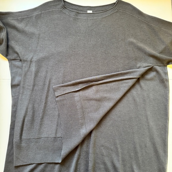 Lululemon Be At Ease Poncho Graphite Grey Knit Cashmere Blend Sweater One Size - Picture 12 of 15